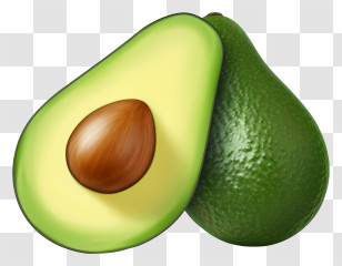 Ripe Avocado - Sliced Avocado With Seed Illustration Transparent PNG
