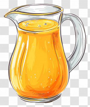 Jug Of Juice - Pitcher Of Orange Juice Transparent PNG