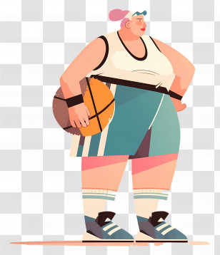 Female Basketball Player - Basketball Player Illustration Transparent PNG