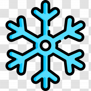 Snowflake - Blue Snowflake Icon In Minimalist Style Transparent PNG