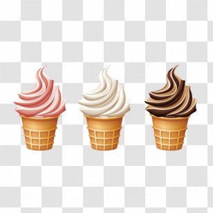 Ice Cream Cone Frozen Yogurt - Food Transparent PNG
