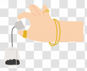 Hand Pinching Teabag Transparent PNG