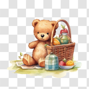 Teddy Bear
 - Teddy Bear With Picnic Basket Transparent PNG