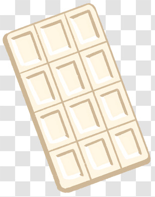 Icon - Illustration Of A White Chocolate Bar Transparent PNG