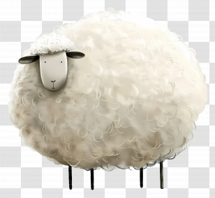 Sheep - Adorable Fluffy Sheep Transparent PNG