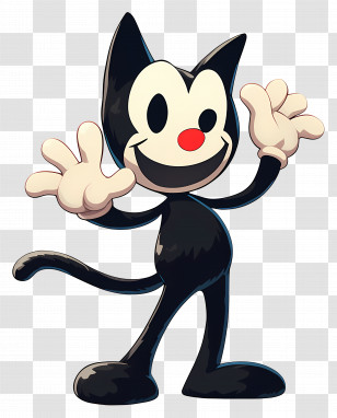 Felix The Cat - Classic Cartoon Cat Transparent PNG