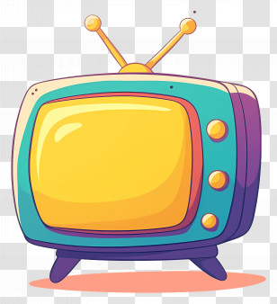World Television Day - Vintage Cartoon Television Transparent PNG