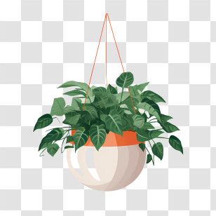 Hanging Plant With Pot - Hanging Potted Plant For Home Decor Transparent PNG