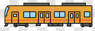 Transport - Orange Train Illustration Transparent PNG