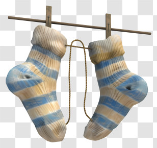 Hanging Socks - Striped Socks Hanging Transparent PNG