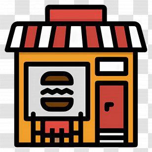 Fast Food Store - Cartoon Restaurant Transparent PNG