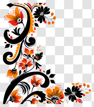 Border Texture - Decorative Floral Design Transparent PNG
