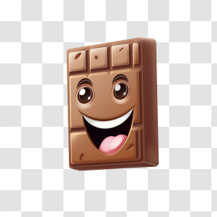 Chocolate Bar - Happy Smiling Chocolate Bar Cartoon Transparent PNG