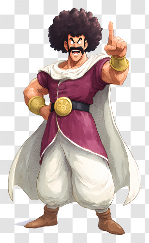 Mr Satan - Heroic Strongman With Afro Transparent PNG