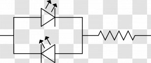 Circuit Diagram LED Electrical Wires & Cable Switches Light-emitting Diode - Monochrome - Wiring Transparent PNG