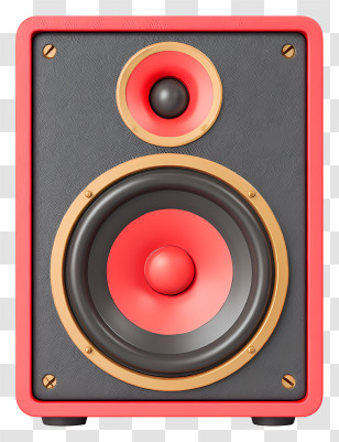 Loudspeaker - Red Speaker Illustration Transparent PNG