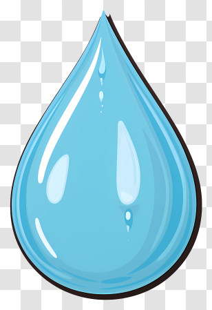 Hand Drawn Water Drop - Blue Water Droplet Illustration Transparent PNG