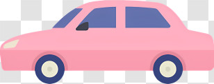 Icon - Cartoon Pink Car Illustration Transparent PNG