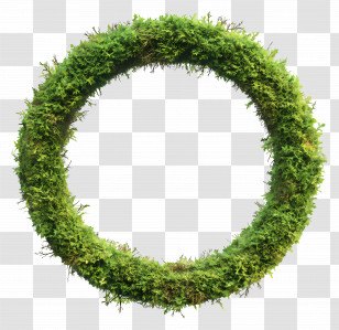 Green Circle Frame - Green Wreath Decoration Transparent PNG