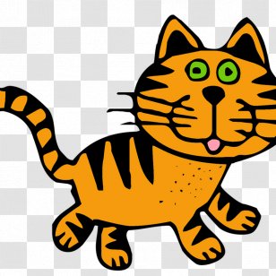 Cat And Dog Cartoon - Line Art Wildlife Transparent PNG