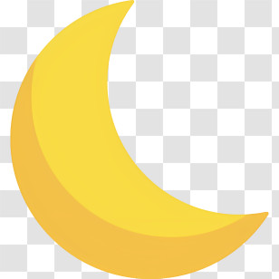 Crescent - Yellow Crescent Moon Icon Transparent PNG