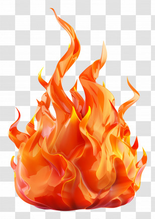 3d Fire - Orange Fire Flame Transparent PNG