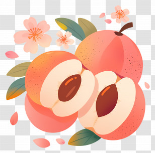 Peach - Peach Fruit Illustration Transparent PNG