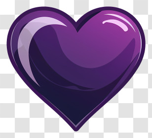 Emoji - Shiny Purple Heart Illustration Transparent PNG