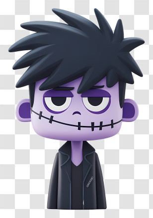 Dabi - Purple Stitched Zombie Character Transparent PNG