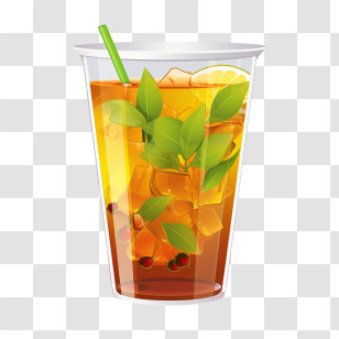 Ice Tea
 - Iced Tea With Mint Garnish Transparent PNG