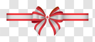 Icon - Canada Ribbon With Maple Leaf Bow Transparent PNG