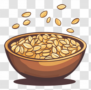 Oats - Bowl Of Seeds And Grains Transparent PNG