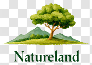 Natureland Logo - Natureland Tree Landscape Logo Transparent PNG