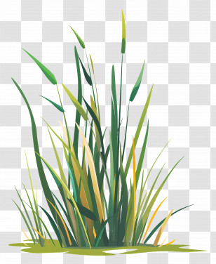 Tall Grass - Tall Green Grass Illustration Transparent PNG