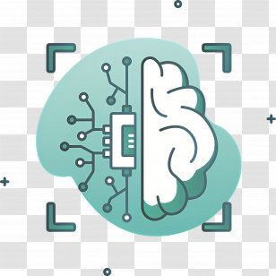 Artificial Intelligence - Brain With Technology Nodes Illustration Transparent PNG