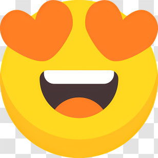 Emoji With Heart Eyes - Heart Eyes Emoji Transparent PNG