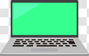 It - Laptop With Green Screen Transparent PNG