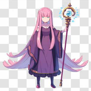 Ryuzu Meyer - Pink Mage Fantasy Character Transparent PNG
