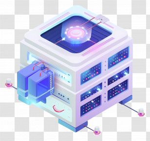Digital Data - Digital Server With Data And Network Connections Transparent PNG