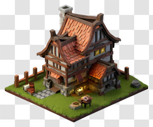 Medieval Building - Cute Cottage House Transparent PNG