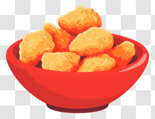 Chicken Nuggets - Bowl Of Crispy Chicken Nuggets Transparent PNG
