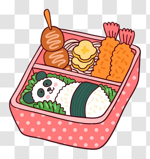 Korea Food - Cute Panda Bento Box Transparent PNG