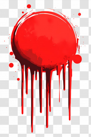 Blood Stain - Red Paint Dripping Transparent PNG
