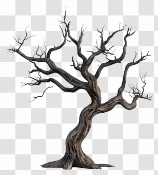 Old Dead Tree - Dead Tree Illustration Transparent PNG