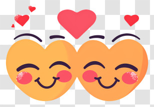 Kissing Face - Smiling Heart Emojis With Love Symbols Transparent PNG