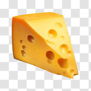 Cheese - Yellow Cheese Wedge With Holes Transparent PNG