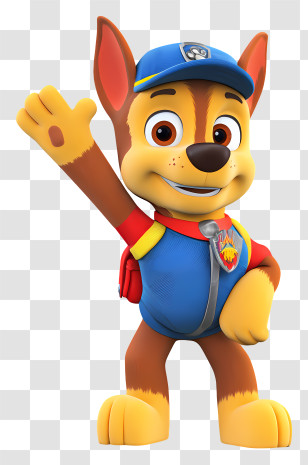 Paw Patrol - Cartoon Dog In Uniform Waving Transparent PNG