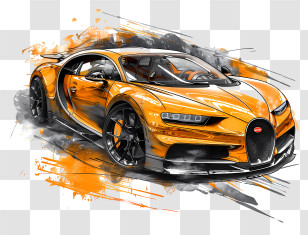 Bugatti Chiron Super Sport - Luxury Sports Car Illustration Transparent PNG
