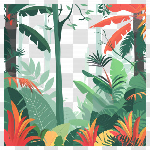 Forest Jungle - Lush Jungle Illustration Transparent PNG