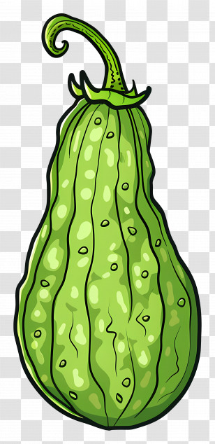 Green Gourd Vector Illustration - Green Gourd Vector Illustration Transparent PNG
